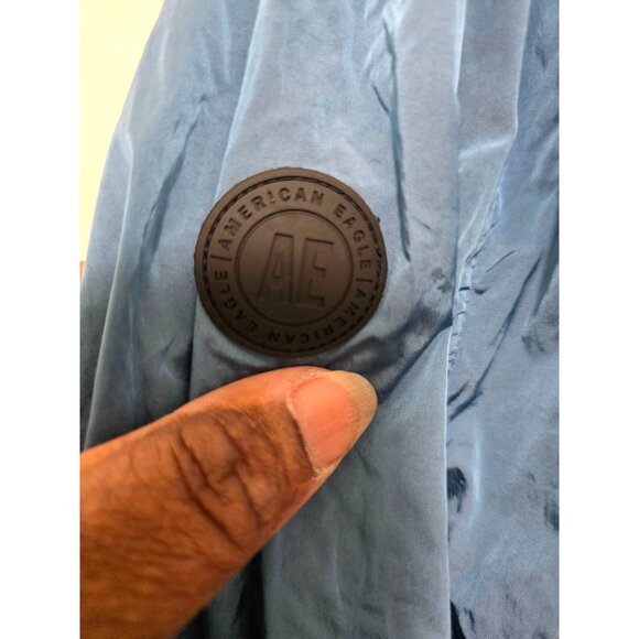 American Eagle Men's Blue Lightweight Hooded Windbreaker Jacket XL - Picture 3 of 8